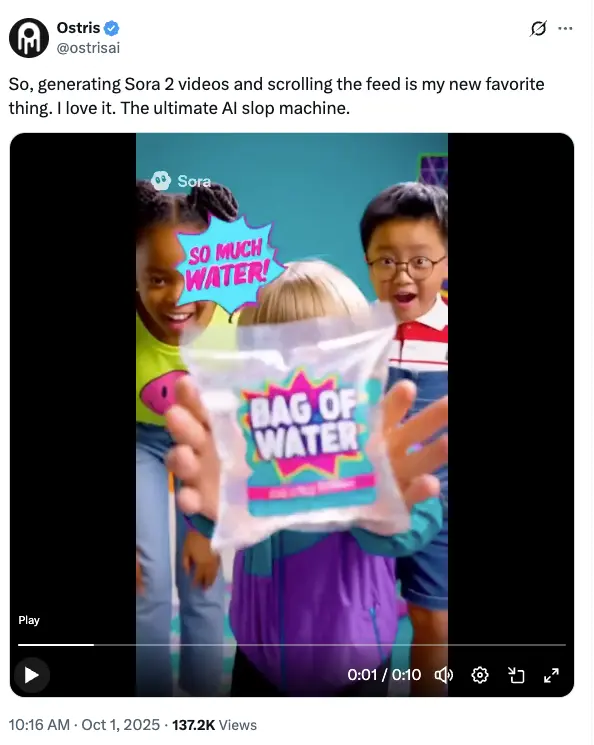 Sora 2 AI children's commercial video with diverse kids, colorful graphics and product showcase